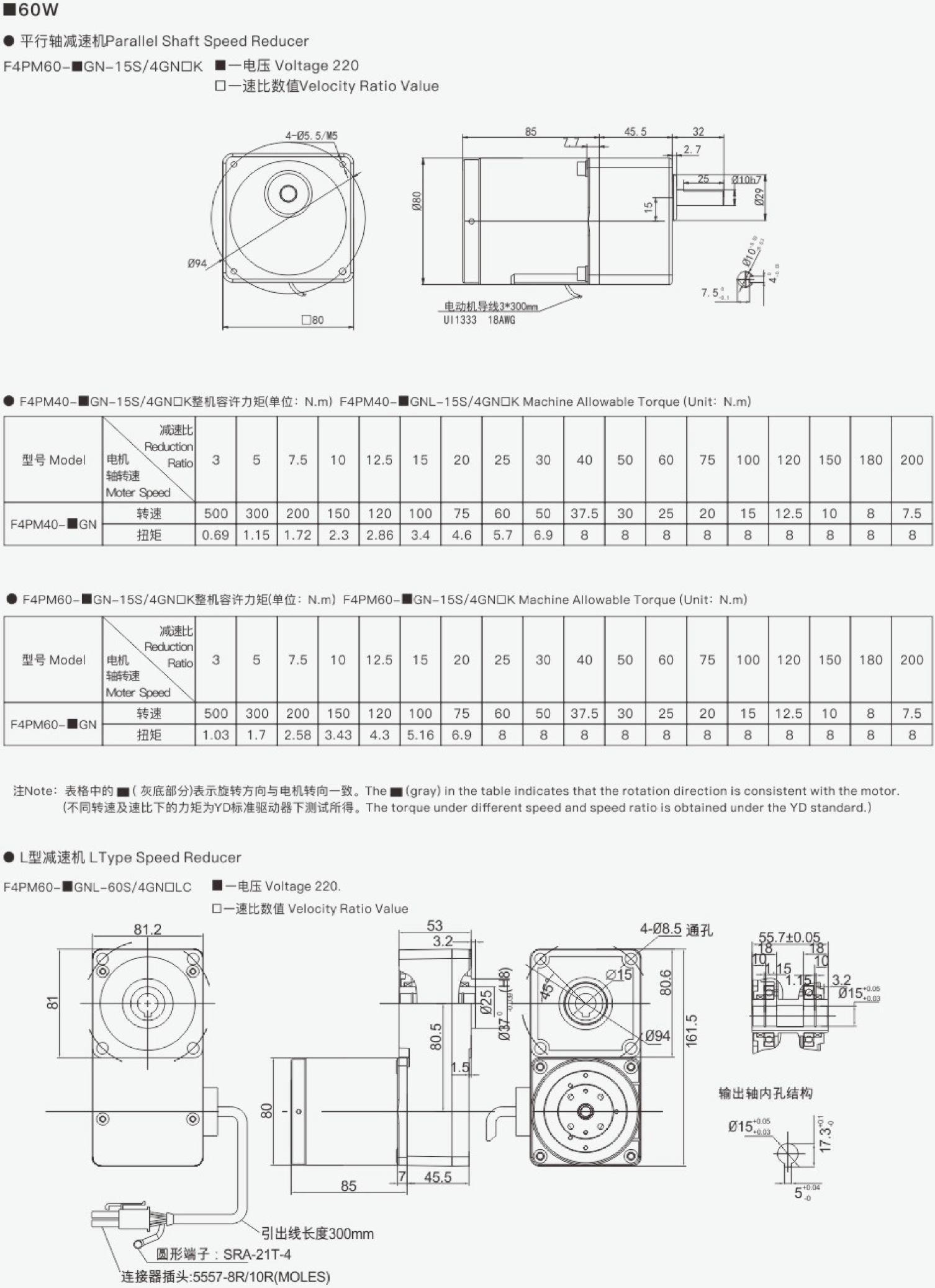 80系列交流永磁同步电机外型及外型尺寸图